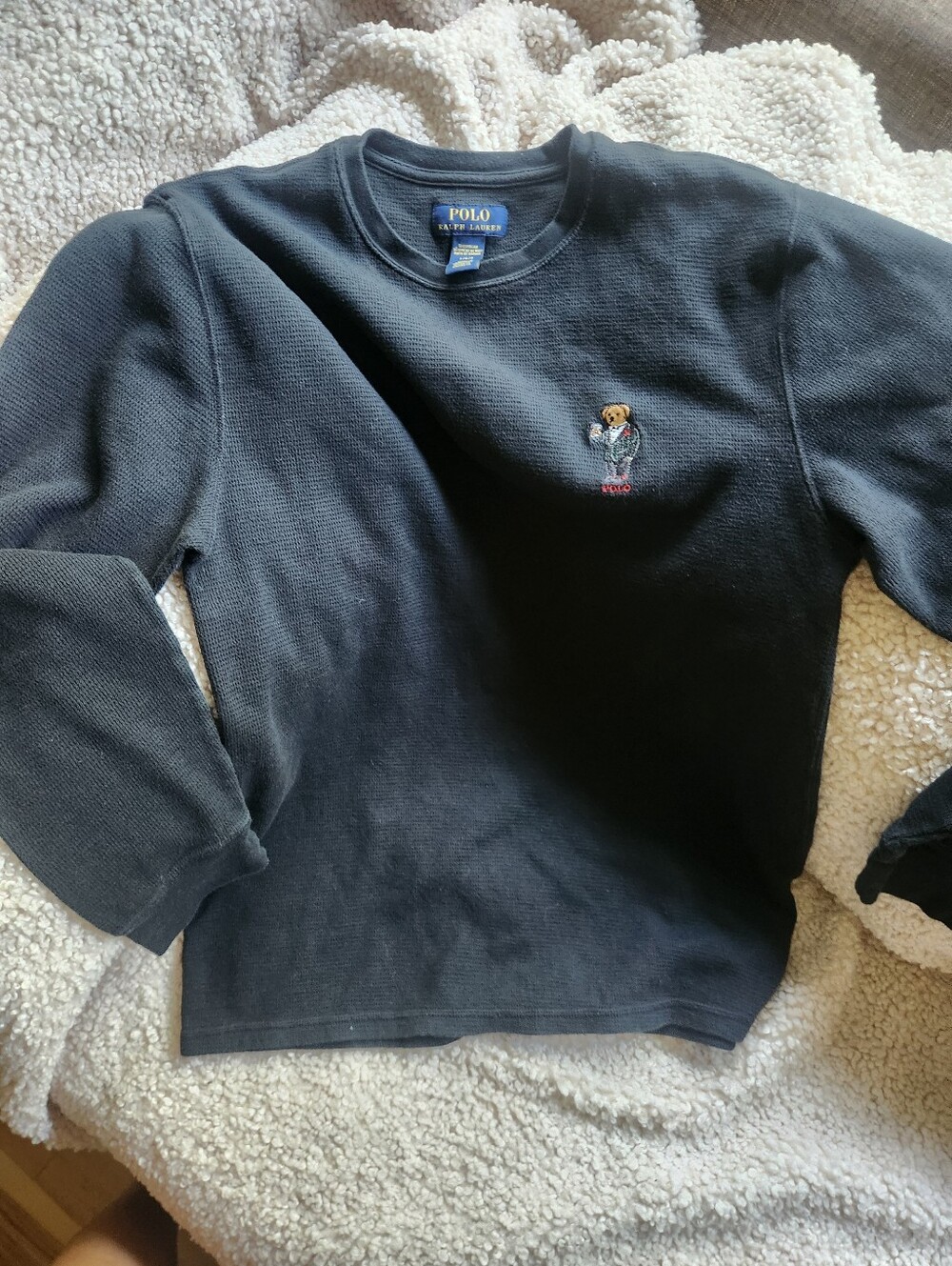 Polo by Ralph Lauren  Crewneck Waffle Shirt, Size L